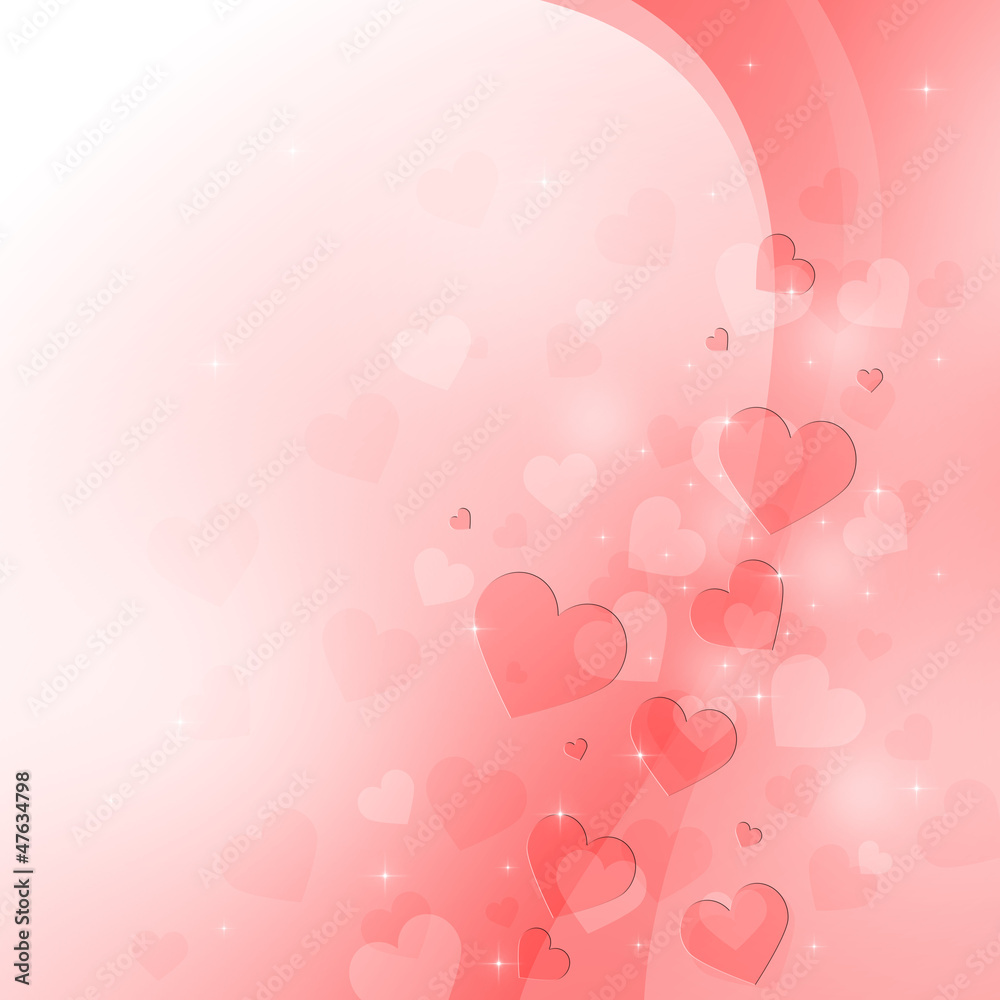Beautiful light background to the Valentine's day