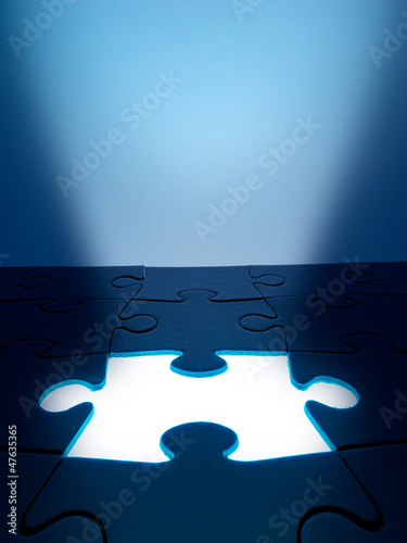 Light coming from the missing jigsaw puzzle: business / human re
