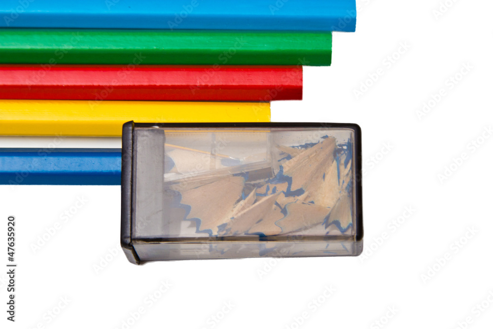 Sharpener and pencils Sharpener and pencils