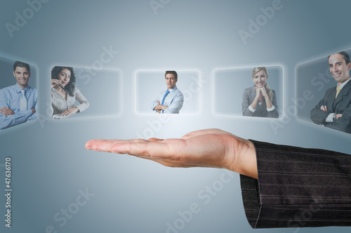 Human Resources concept: choosing the perfect candidate for the