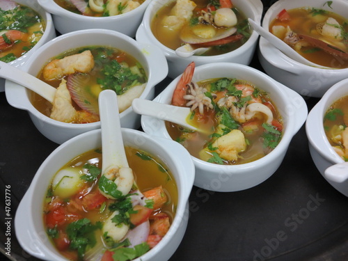 Spicy seafood soup