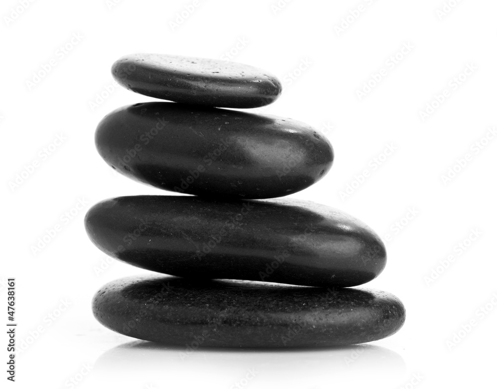 Growing piled up pebbles on a white background Growing piled up pebbles on a white background