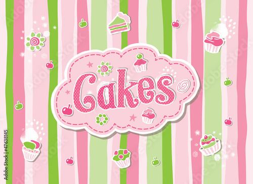 cake label doodle label