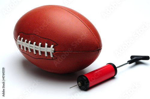 American football and pump