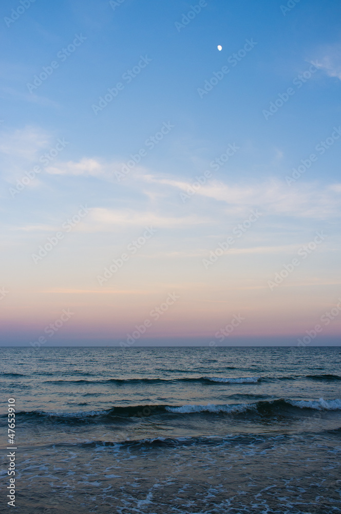 Dawn on a Mediterranean beach