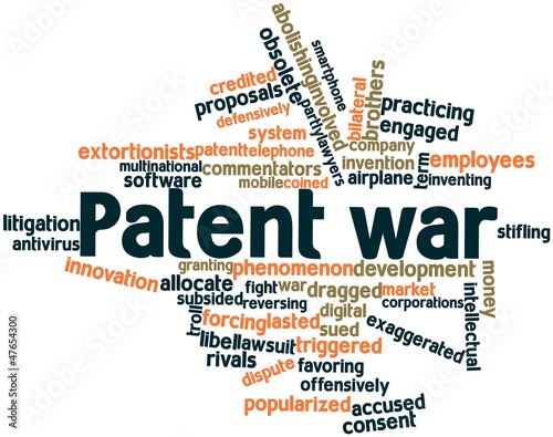 Word cloud for Patent war photo