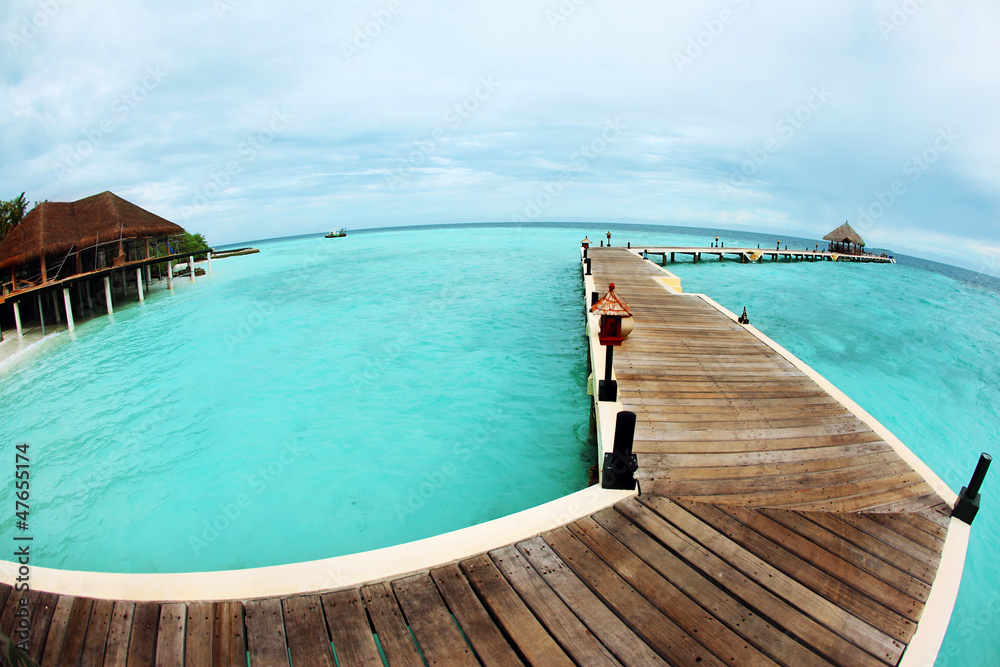 Stunning tropical landscape in Maldives