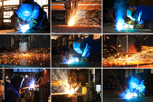 Schweißer - Brenner - Laser - Collage