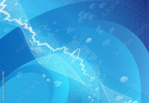Electric blue hexagons background