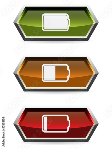 Web buttons with battery symbol