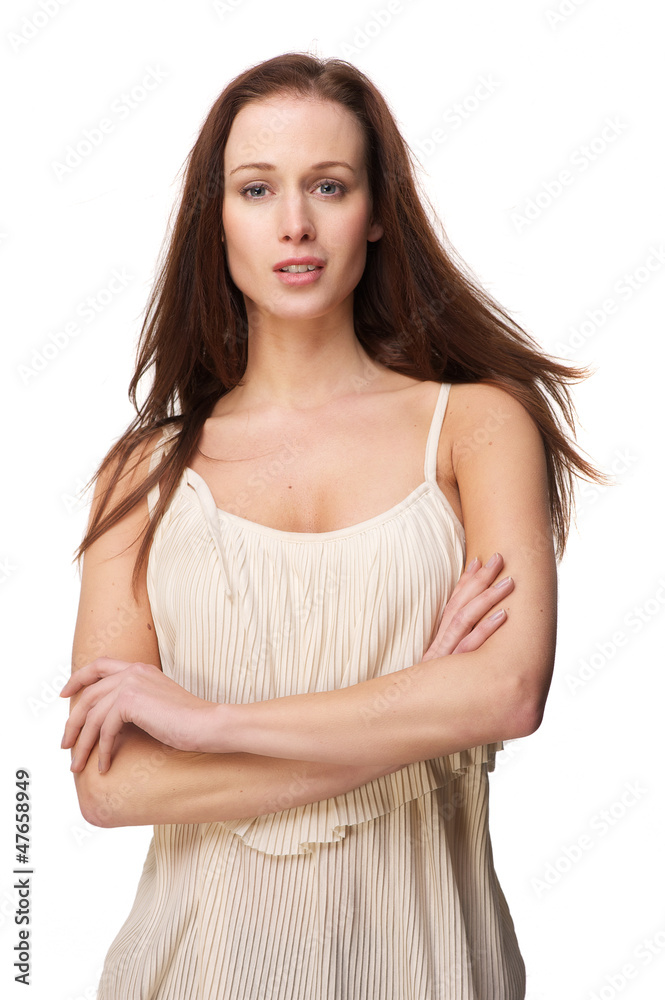 Alluring Young Beauty Isolated on White Alluring Young Beauty Isolated on White