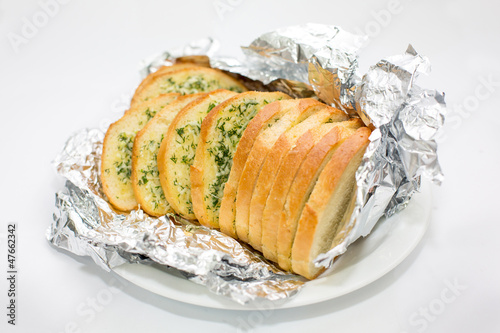 Fresh bread with garlic