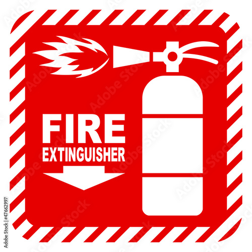 Sign of the fire extinguisher in vector