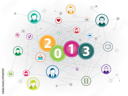 Social media happy new year