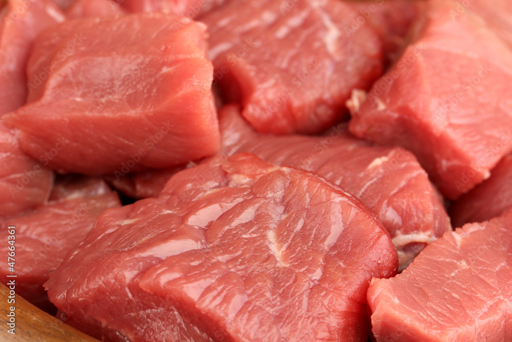 Raw beef meat close up Raw beef meat close up