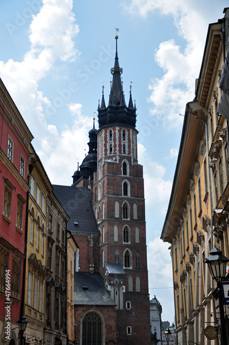 Kraków -widok na Kościół Mariacki