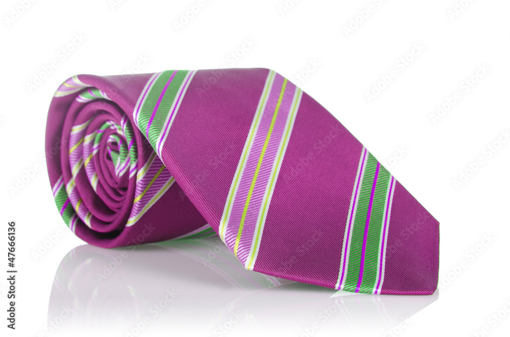 Elegant silk male tie ( necktie ) on white Elegant silk male tie ( necktie ) on white