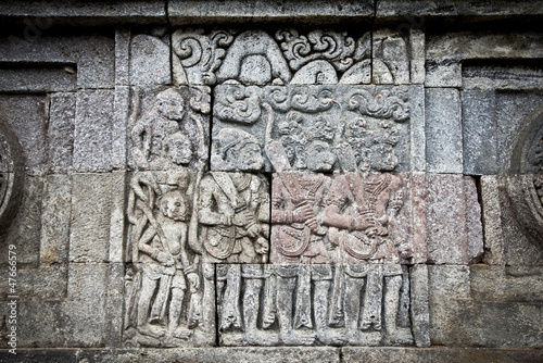 Stone craft in Candi Penataran temple in Blitar, Idonesia.