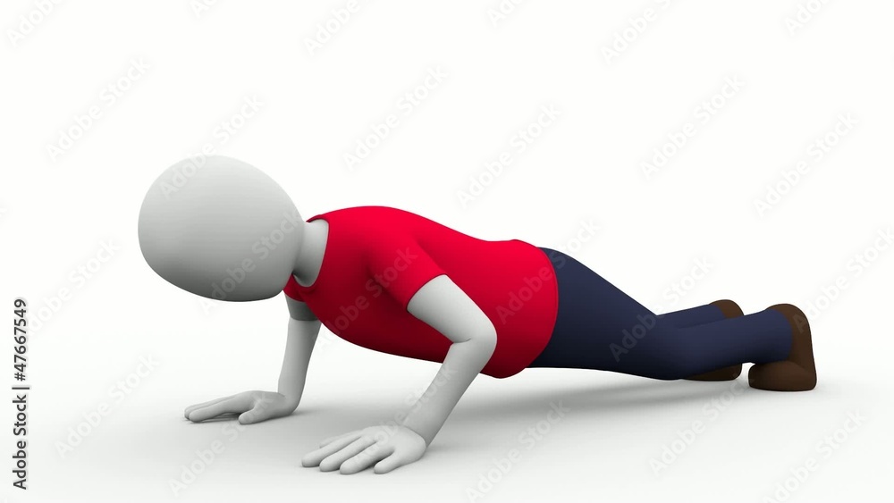 Man making push ups
