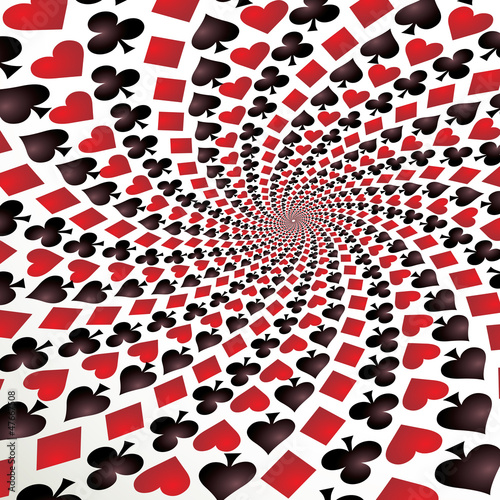 Card suit. Hearts, diamonds, spades and clubs. Vector