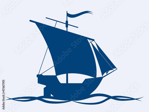 Sail ship vector icon