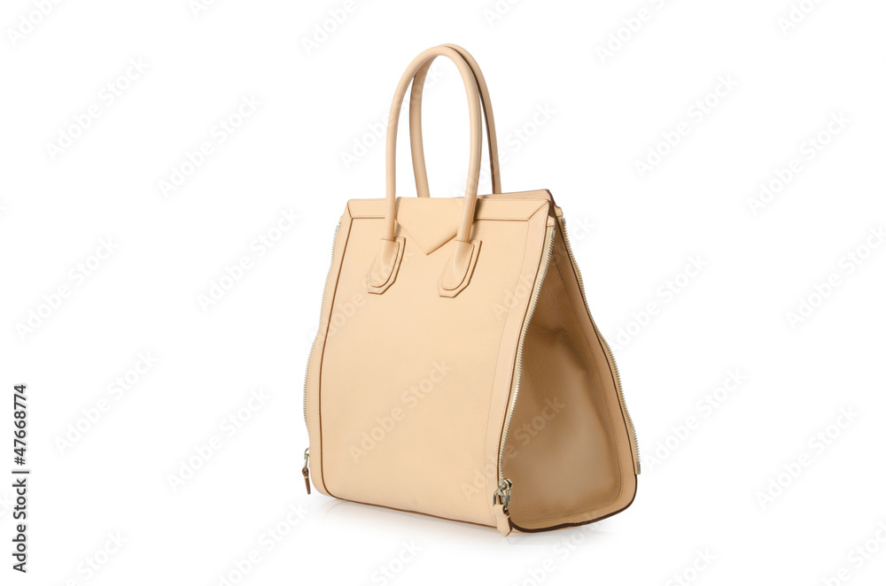 Nice elegant woman bag isolated on the white Nice elegant woman bag isolated on the white