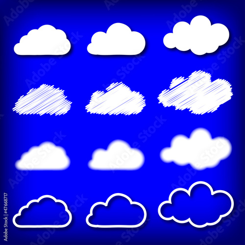 Vector illustration of clouds