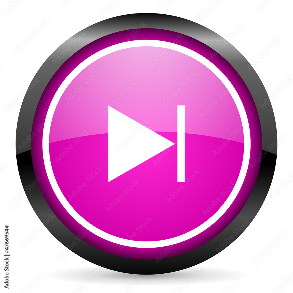 next violet glossy icon on white background next violet glossy icon on white background