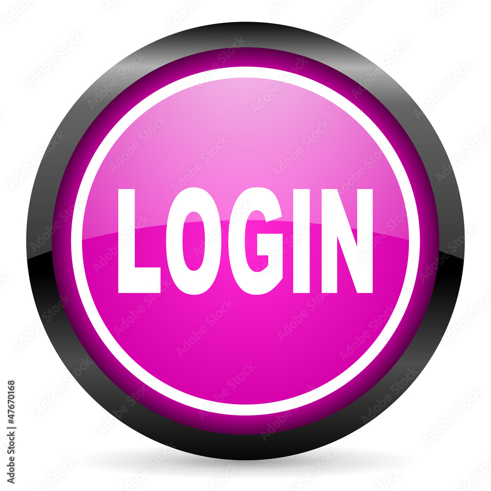 login violet glossy icon on white background login violet glossy icon on white background