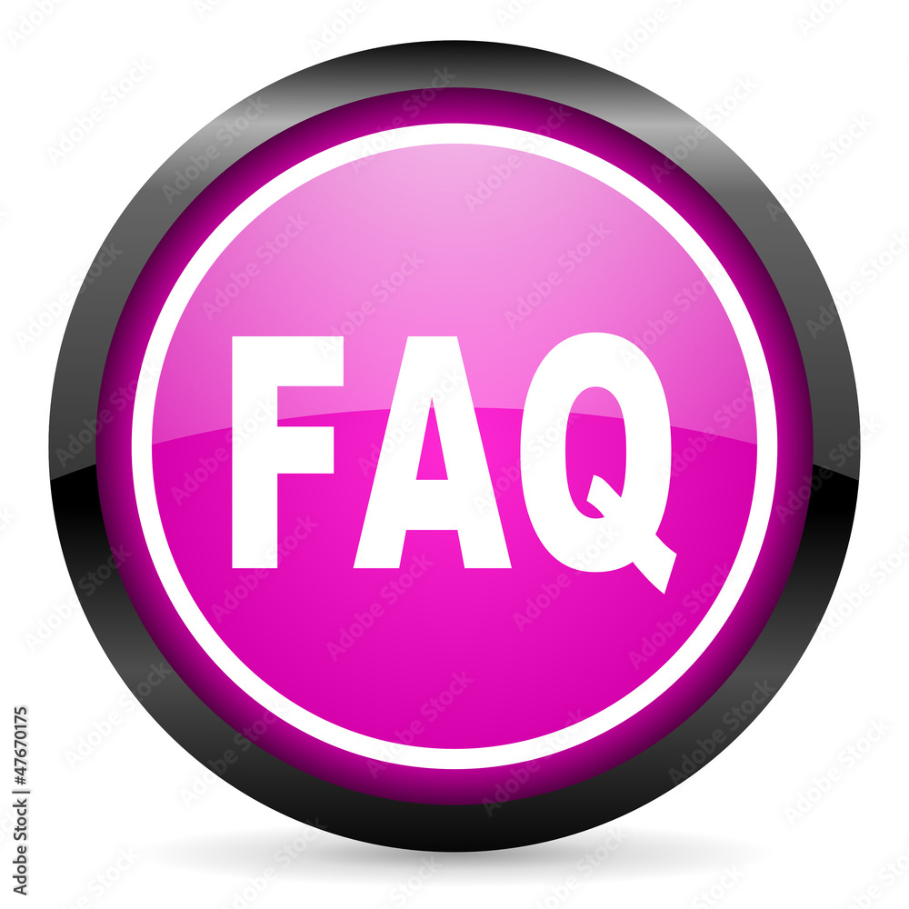 faq violet glossy icon on white background faq violet glossy icon on white background