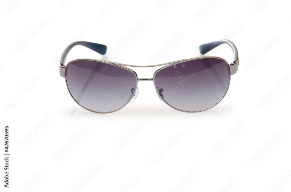 Elegant sunglasses isolated on the white