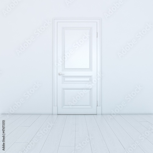 Empty White Interior With A Door © 3DArt