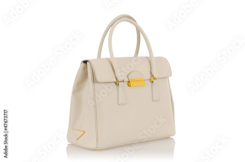 Nice elegant woman bag isolated on the white