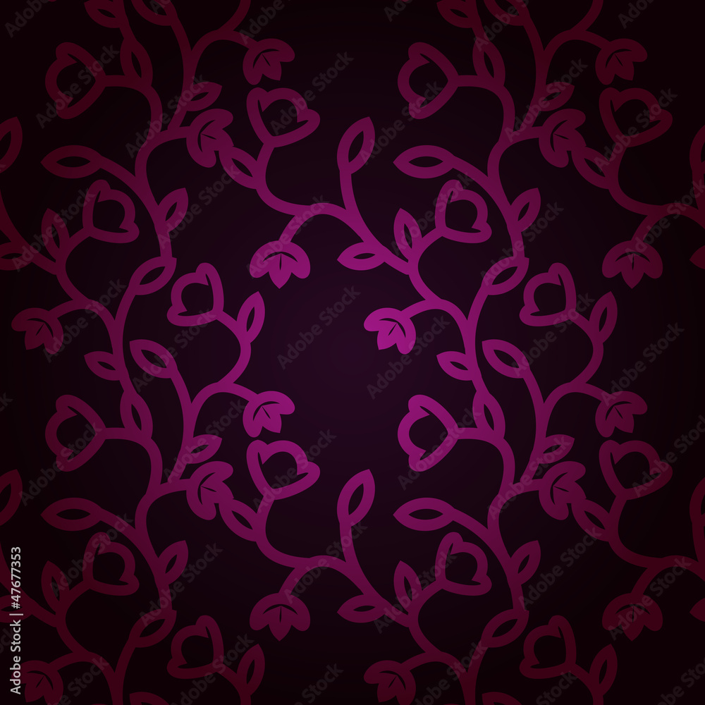 Purple floral pattern decorative background