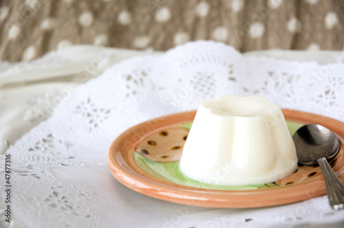 Obraz na plátne milk pudding on plate