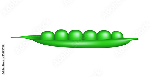 Fresh green pea pod