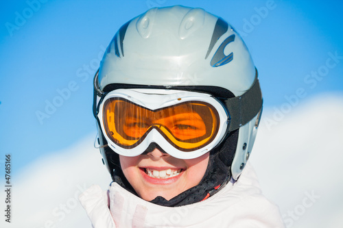 Young girl in a ski wear © Max Topchii