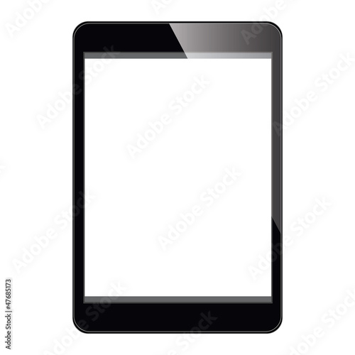 Black tablet pc