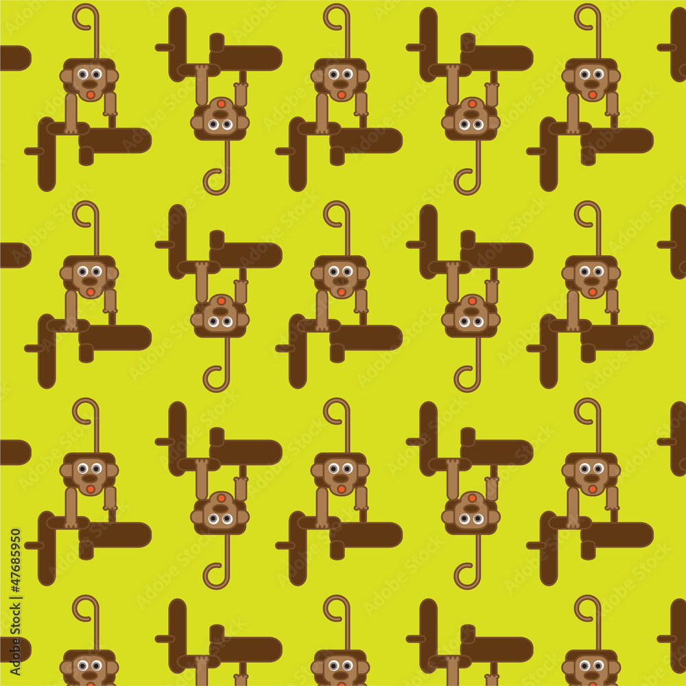Monkey on liana Monkey on liana