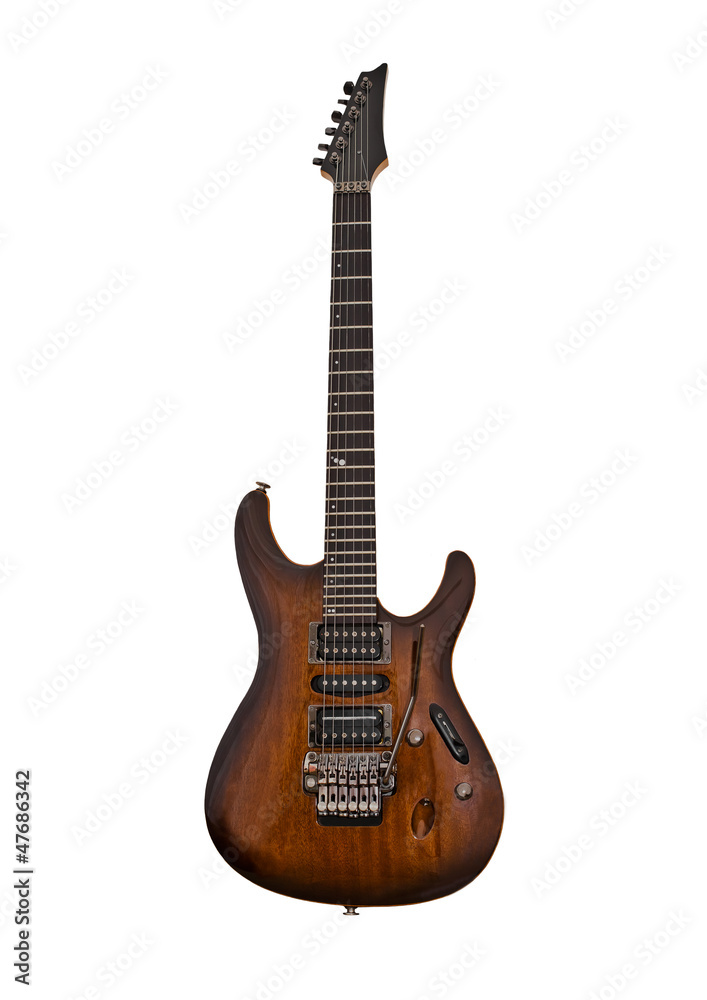 Electric guitar on white background Electric guitar on white background