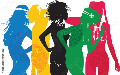 girls are different sides of the world