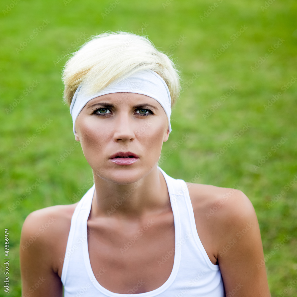 portrait of a young athletic woman portrait of a young athletic woman