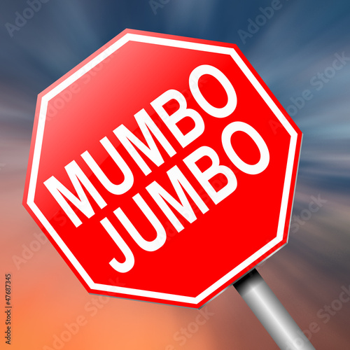 Mumbo jumbo concept.