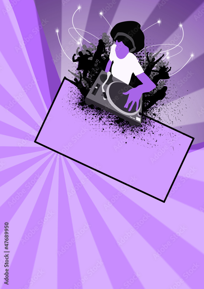 Obraz premium DJ music background