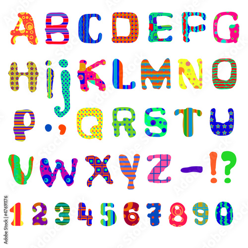 Colorful letters