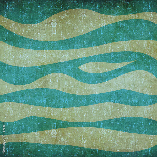 Abstract waves vintage pattern