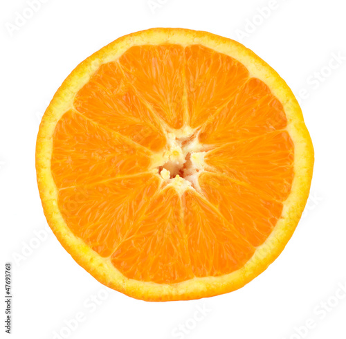 Slice of orange isolated