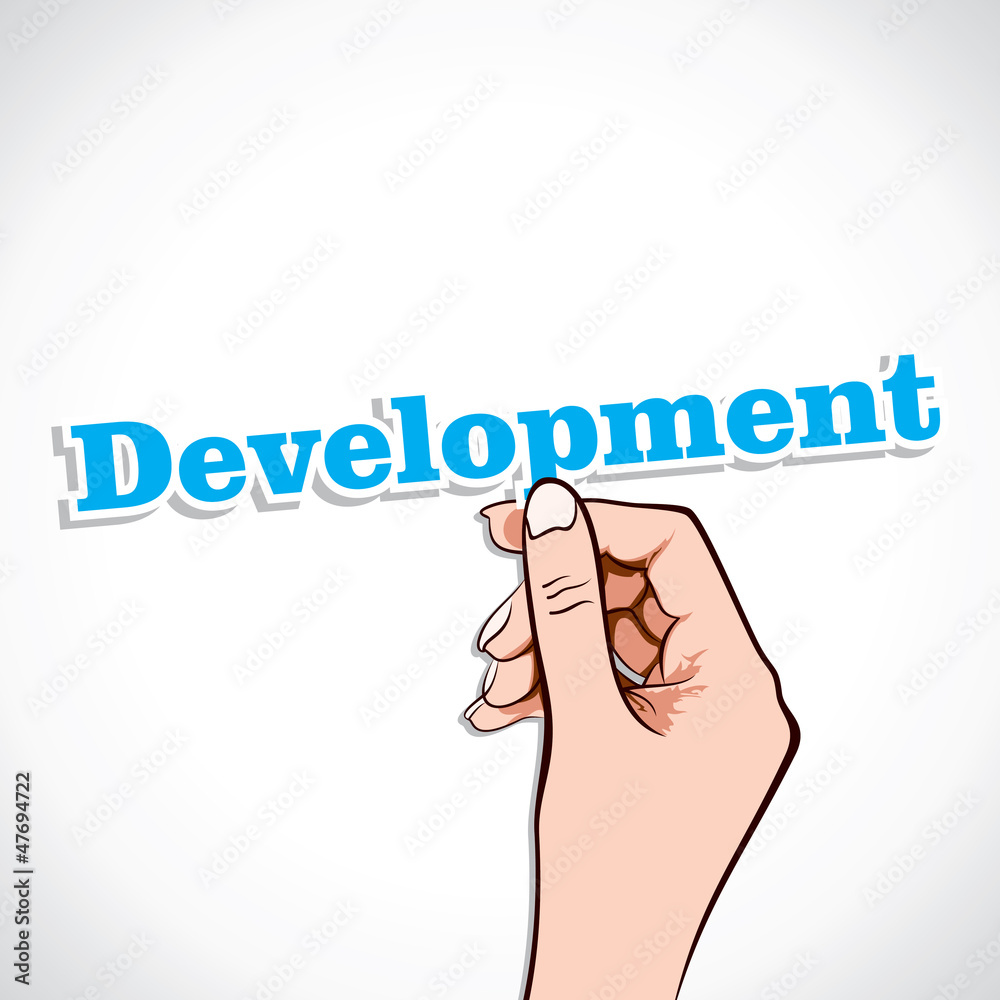 Developement word in hand stock vector Developement word in hand stock vector