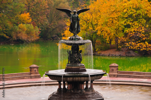 Fall colors at Bethesda Fountain in Central Park. New York City photo
