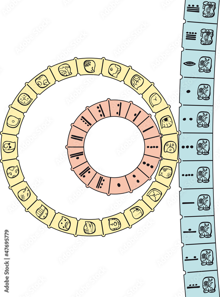 Maya calendar (Maya-Kalender) Stock-Vektorgrafik | Adobe Stock